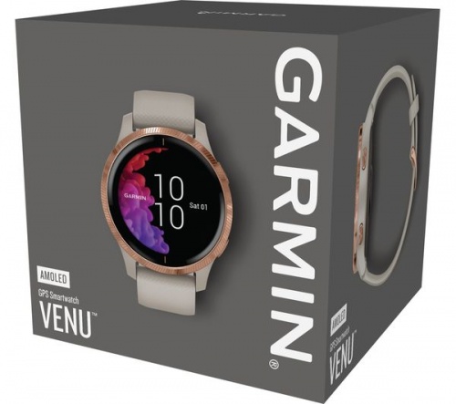 GradeB - GARMIN Venu Fitness Tracker | Light Sand & Rose Gold