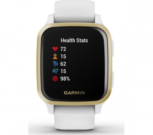 GradeB - GARMIN Venu Sq Health & fitness tracker - Light Gold & White GPS