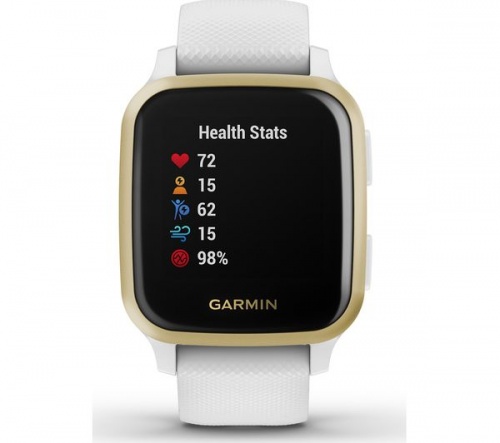 GradeB - GARMIN Venu Sq Health & fitness tracker - Light Gold & White GPS