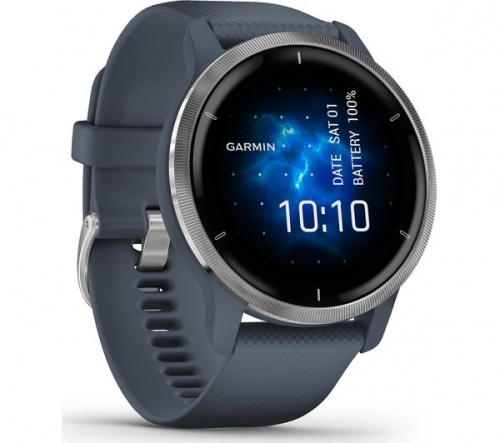 GARMIN Venu 2 Smart watch - Silver + Granite Blue