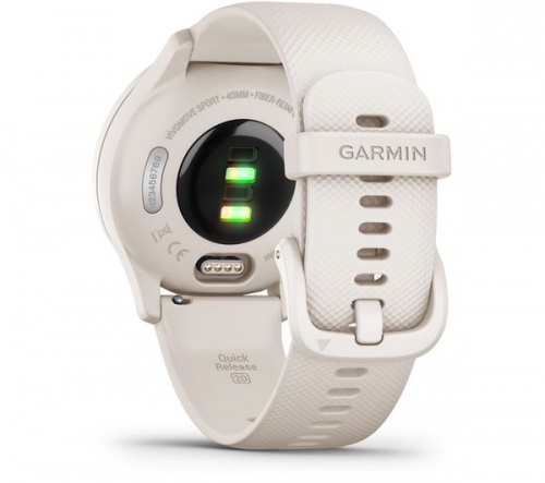 GARMIN vivomove Sport Small- Ivory + Peach Gold with Silicone Strap