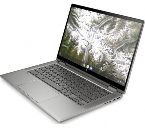 HP x360 14in 2-in-1 Silver Chromebook - Intel Pentium Gold 6405U 4GB RAM 64GB eMMC Touchscreen - Chrome OS