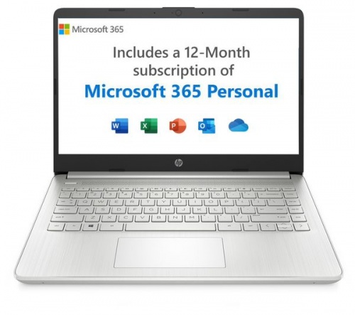 GradeB - HP 14s-dq2502na 14in Silver Laptop - Intel Pentium Gold 7505 4GB RAM 128GB SSD - Windows 10 Full HD screen