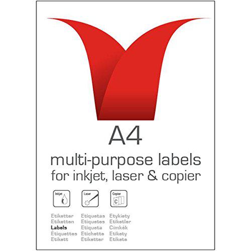 Stampiton Laser Label 139mm x 99mm 4 per Sheet Pack of 100