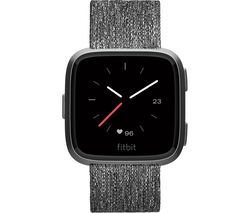 Grade2B - FITBIT Versa Special Edition Smartwatch | Woven Strap | Charcoal