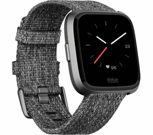 Grade2B - FITBIT Versa Special Edition Smartwatch | Woven Strap | Charcoal