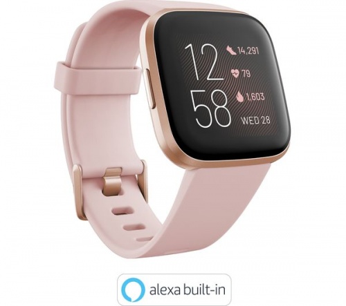 Grade2B - FITBIT Versa 2 Petal & Copper Rose with Amazon Alexa