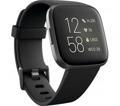 Grade2B - FITBIT Versa 2 Black & Aluminium - Alexa | Water resistant