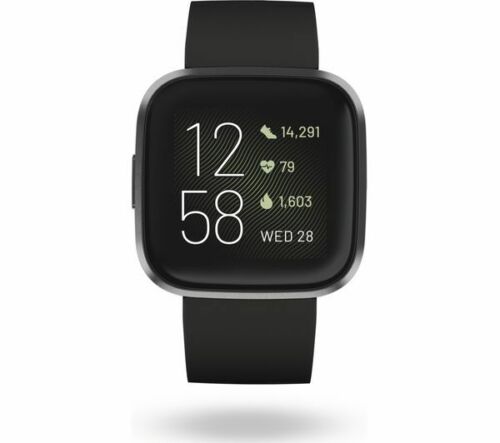 GradeB - FITBIT Versa 2 Black & Aluminium - Alexa | Water resistant