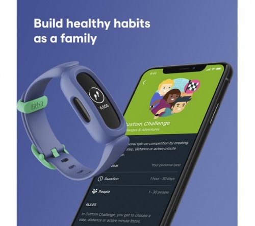 Fitbit Ace 3 Kids Universal Fitness Tracker | Blue + Green