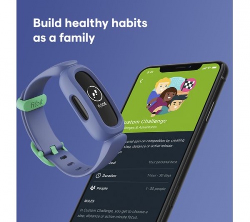 GradeB - FitBit Ace 3 Kids Universal Fitness Tracker | Blue + Green