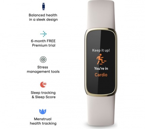 GradeB - FITBIT Luxe Universal Fitness Tracker | Lunar White & Soft Gold