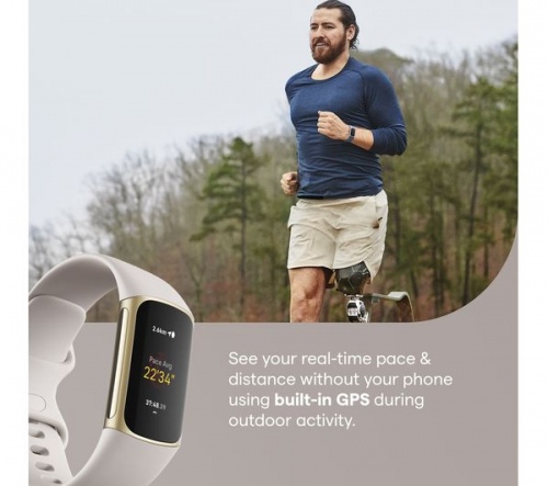 FITBIT Charge 5 Universal Fitness Tracker - Soft Gold