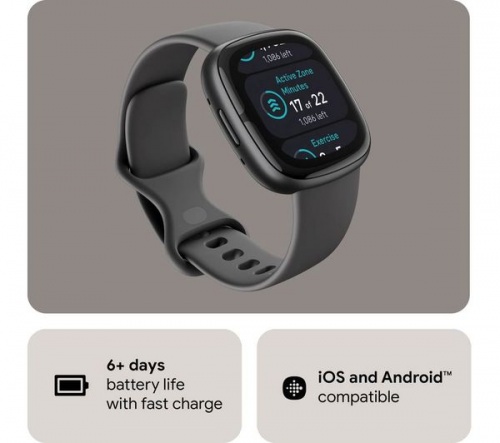 FITBIT Sense 2 Shadow Grey + Graphite Smart Watch