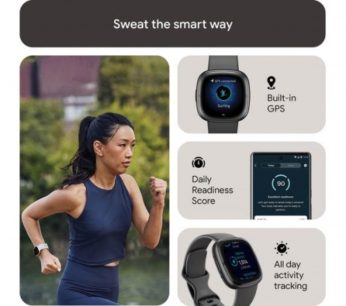 FITBIT Sense 2 Shadow Grey + Graphite Smart Watch