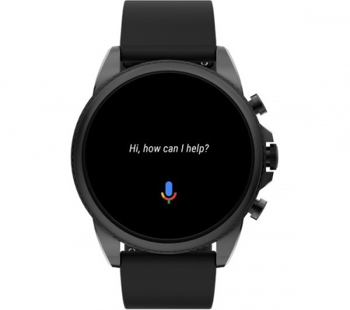 GradeB - FOSSIL Gen 6 FTW4061 Black Smart Watch + Google Assistant - Silicone Strap | Universal