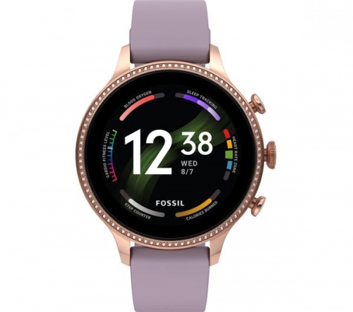 FOSSIL Gen 6 FTW6080 Purple Smart Watch with Google Assistant - Silicone Strap | Universal