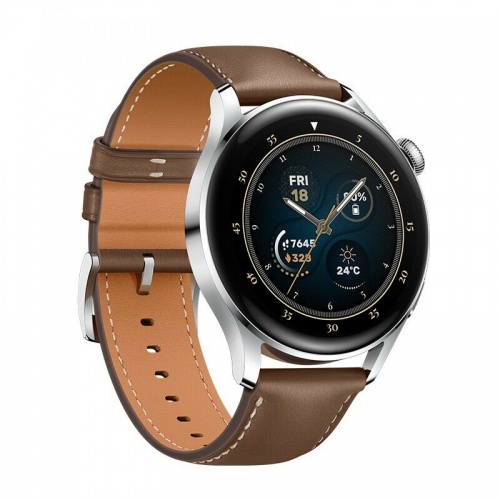 GradeB - HUAWEI Watch 3 Classic Silver & Brown 46 mm | Water resistant