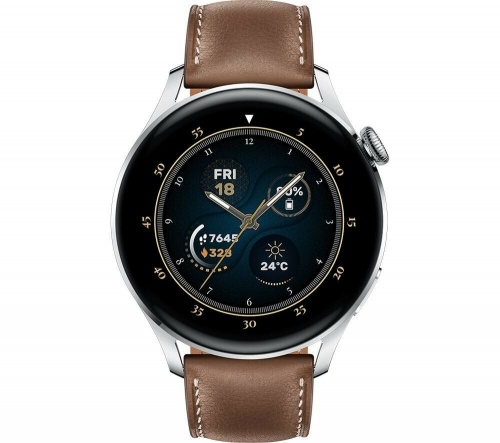 GradeB - HUAWEI Watch 3 Classic Silver & Brown 46 mm | Water resistant