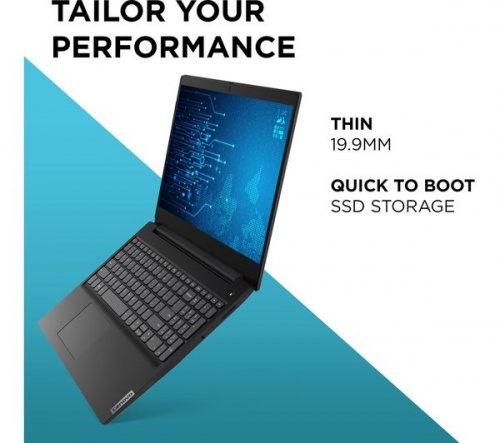 GradeB - LENOVO IdeaPad 3 15.6in Black Laptop - AMD A3020e 4GB RAM 128GB SSD - Windows 10