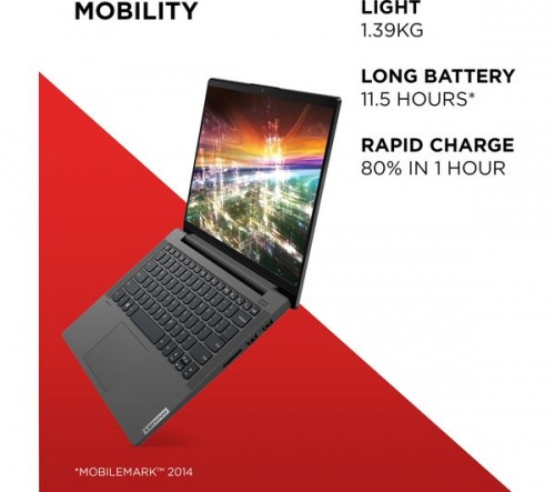 LENOVO IdeaPad 5i 14in Graphite Grey Laptop - Intel i7-1065G7 8GB RAM 512GB SSD - Windows 10 | Full HD screen
