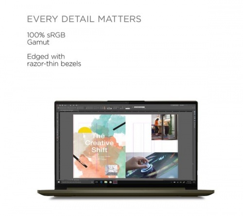 LENOVO Yoga Creator 7i 15.6in Dark Moss Laptop - Intel i5-10300H 8GB RAM 512GB SSD GTX 1650 4GB - Windows 10 | Full HD screen