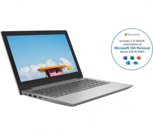 LENOVO IdeaPad 1 11.6in Platinum Grey Laptop - AMD 3020e 4GB RAM 64GB eMMC - Windows 10