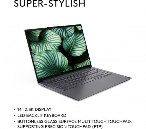 LENOVO Yoga Slim 7i Pro 14in Grey Laptop - Intel i5-1135G7 8GB RAM 256GB SSD - Windows 10/11 | Intel Evo© platform - 2.8K screen