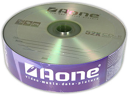 Aone 52x CD-R Branded 80 min 700MB 25 Pack