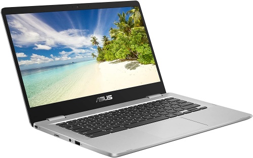 ASUS C423 14in Silver Chromebook - Intel Celeron N3350 4GB RAM 64GB eMMC - Chrome OS