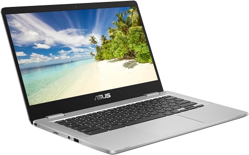 ASUS C423 14in Silver Chromebook - Intel Celeron N3350 4GB RAM 64GB eMMC - Chrome OS