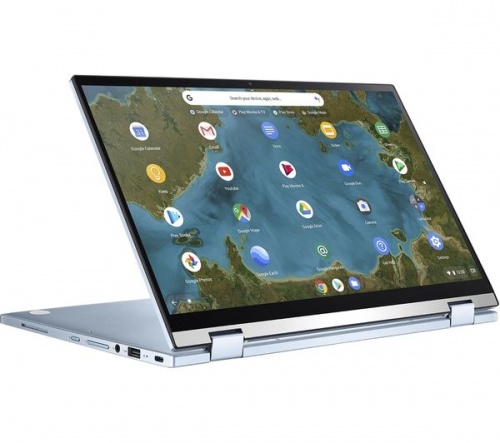 Grade2B - ASUS Flip C433TA 14in 2-in-1 Silver Chromebook - Intel m3-8100Y 4GB RAM 64GB eMMC - Chrome OS