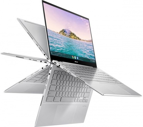 GradeB - ASUS Flip C436 14in 2-in-1 White Chromebook - Intel i5-10210U 8GB RAM 256GB SSD - ChromeOS