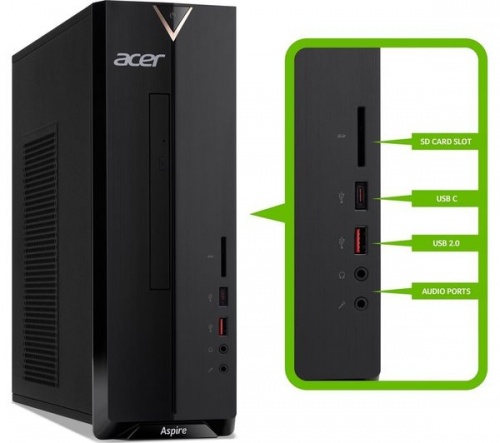 Grade2B - ACER XC-885 I i5 Black Desktop PC - Intel Core i5-9400 8GB RAM 1TB HDD - windows 10