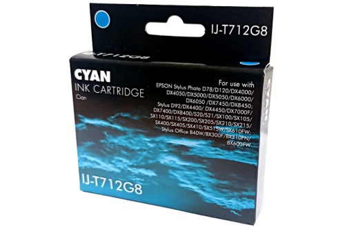 IJ Compatible Epson T712 Cyan Ink Cartridge