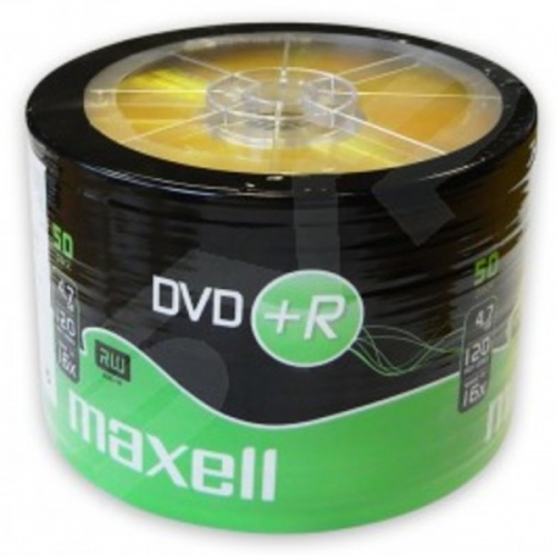 Maxell 16x Branded DVD+R 4.7GB 120Min in Packs of 50 Shrink | 275736