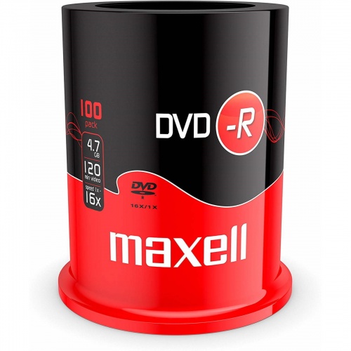 Maxell 16x Branded DVD-R 4.7GB in cake Pack of 100
