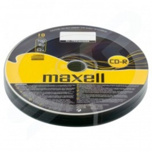Maxell CD-R 52x Branded 700MB 80 Min 10 Pack Shrink Wrap