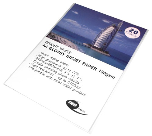 NEO 180GSM GLOSS A4 PHOTO PAPER | 20 sheets