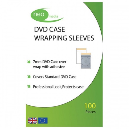 Neo Clear 7mm DVD Wrapping Sleeve 200 Pack