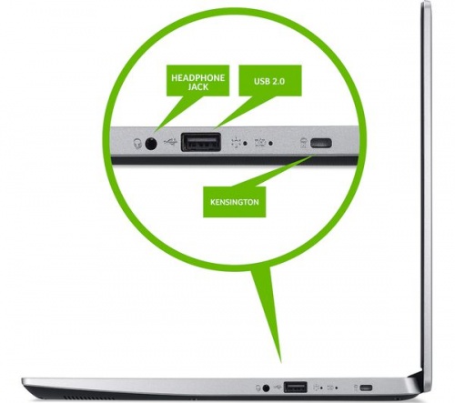 ACER Aspire 3 14in Silver Laptop - AMD Athlon Silver 3050U 4GB RAM 128GB SSD - Windows 10