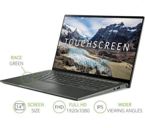 ACER Swift 5 SF514-55T 14in touchscreen Mist Green Laptop - Intel i5-1135G7 8GB RAM 512GB SSD - Windows 10