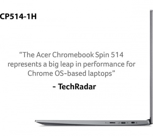 ACER Spin 514 14in 2-in-1 Silver Chromebook - AMD Ryzen 5 3500C 8GB RAM 128GB eMMC - Chrome OS | Full HD touchscreen