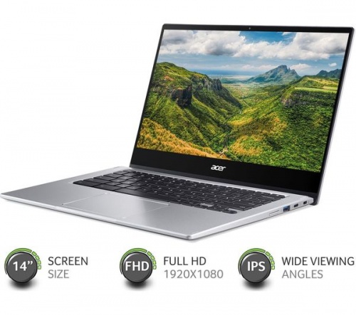 ACER Spin 514 14in 2-in-1 Silver Chromebook - AMD Ryzen 5 3500C 8GB RAM 128GB eMMC - Chrome OS | Full HD touchscreen