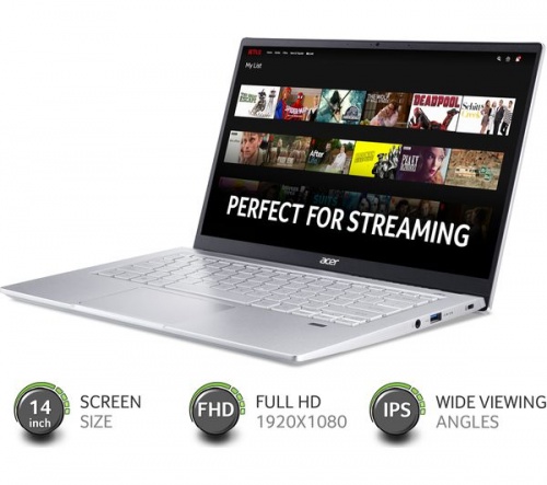 GradeB - ACER Swift 3 14in Silver Laptop - AMD Ryzen 3 5300U 8GB RAM 256GB SSD - Windows 10 | Full HD screen