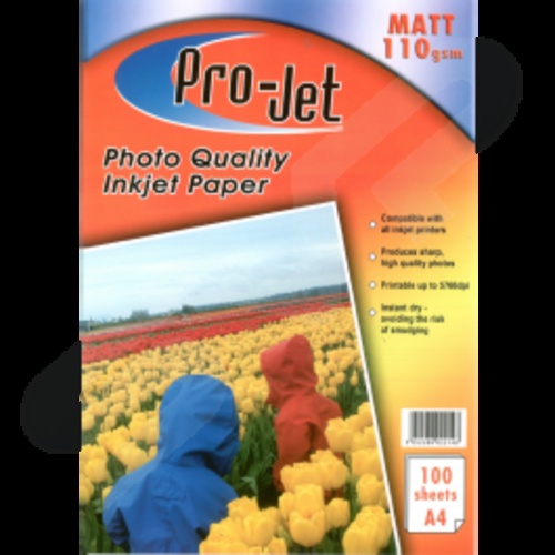 Projet 110gsm A4 Matt Inkjet Photo Paper Pack of 100