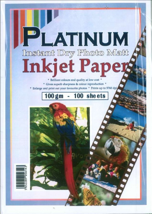 Platinum A4 160GSM Gloss Inkjet Photo Paper 20 pack