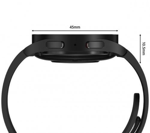 SAMSUNG Galaxy Black Watch5 Pro BT - Titanium 45 mm | Bixby & Google Assistant