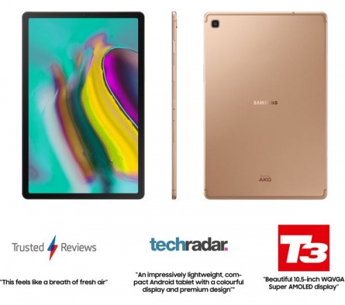 SAMSUNG Galaxy Tab S5e 10.5in 64gb Gold Tablet - Android 9.0 (Pie)