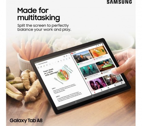 GradeB - SAMSUNG Galaxy Tab A8 10.5in 4G Silver Tablet - 64GB